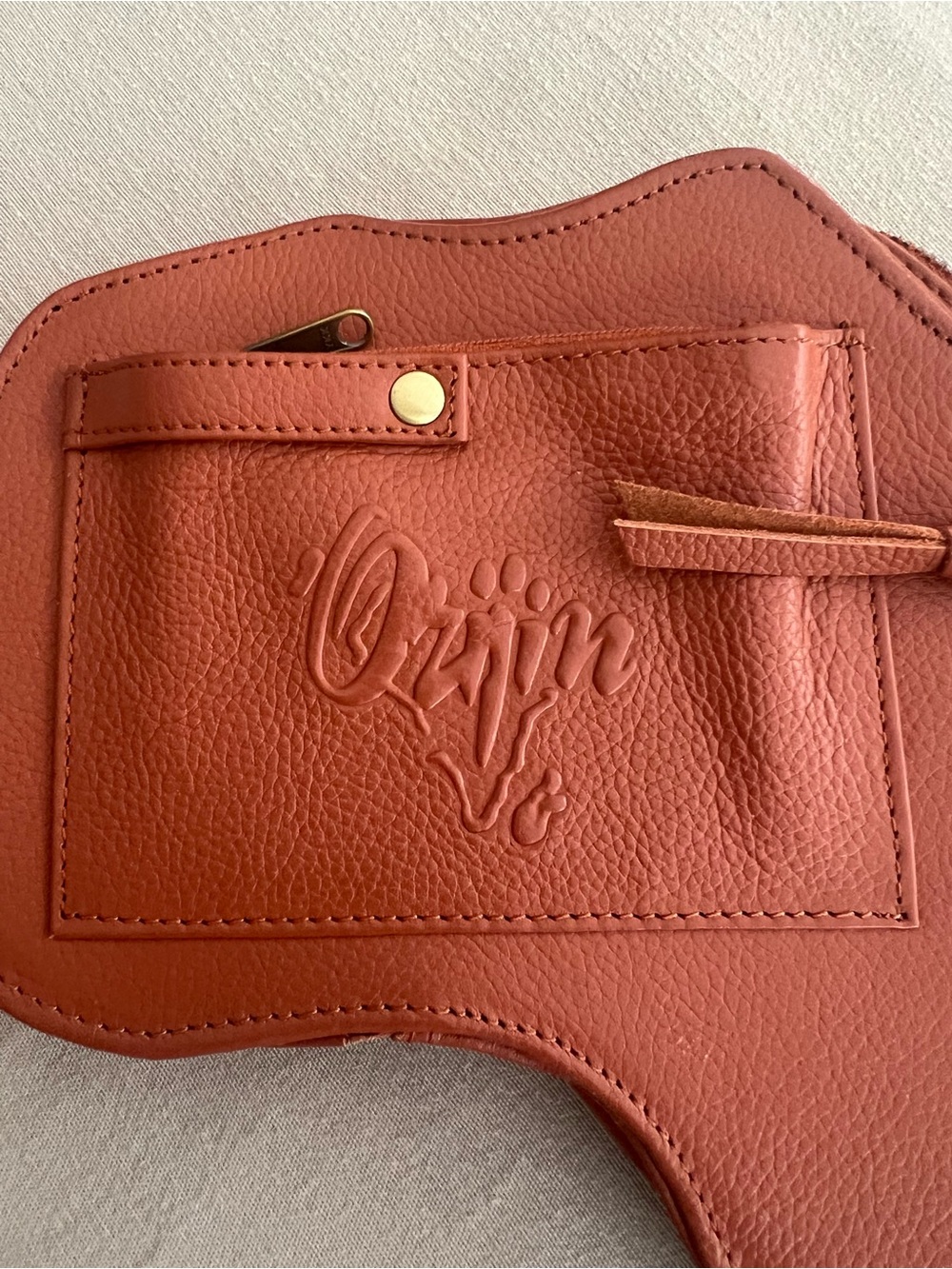 Orijin Culture Africa Fanny Pack Crossbody Bag Brown Full Grain Leather - Picture 4 of 5